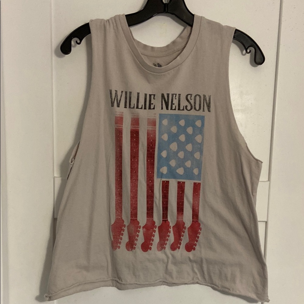 Zion Rootswear Gray Muscle Tee Willie Nelson Graphic SZ XL